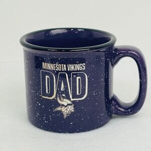 NFL Minnesota Vikings Dad Coffee Mug Purple Speckled Campfire Ceramic Cup‎ 15oz